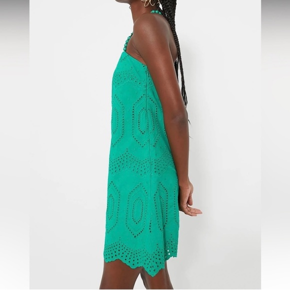 Hyacinth House Green Eyelet Beaded Strap Ibiza Mini Dress-Women’s XXL-Summer-NEW - Picture 3 of 10